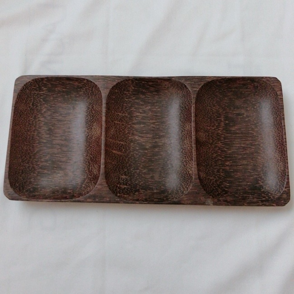 Coconut shell plate. Balinese plate